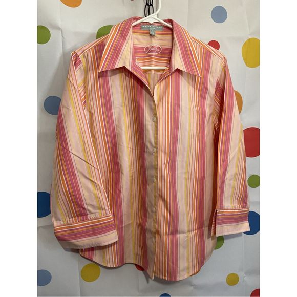 NEW Foxcroft Wrinkle Free Shirt Size 10 💕🌿 - Picture 5 of 11